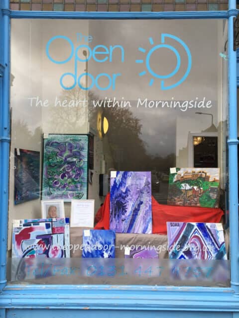 Abstract art window exhibition