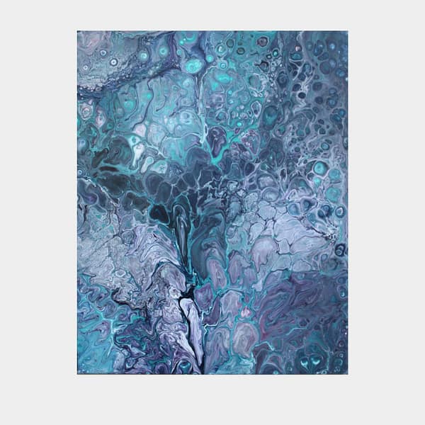 Original abstract acrylic pour painting